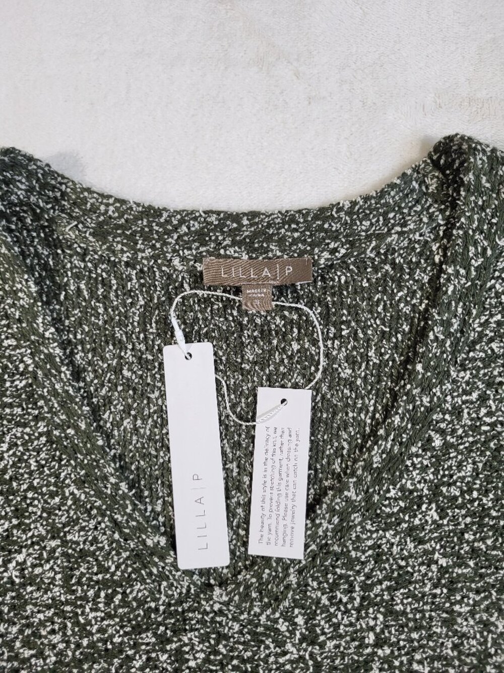 Lilla P Womens Short Sleeve V-Neck Sweater Small - Picture 4 of 9